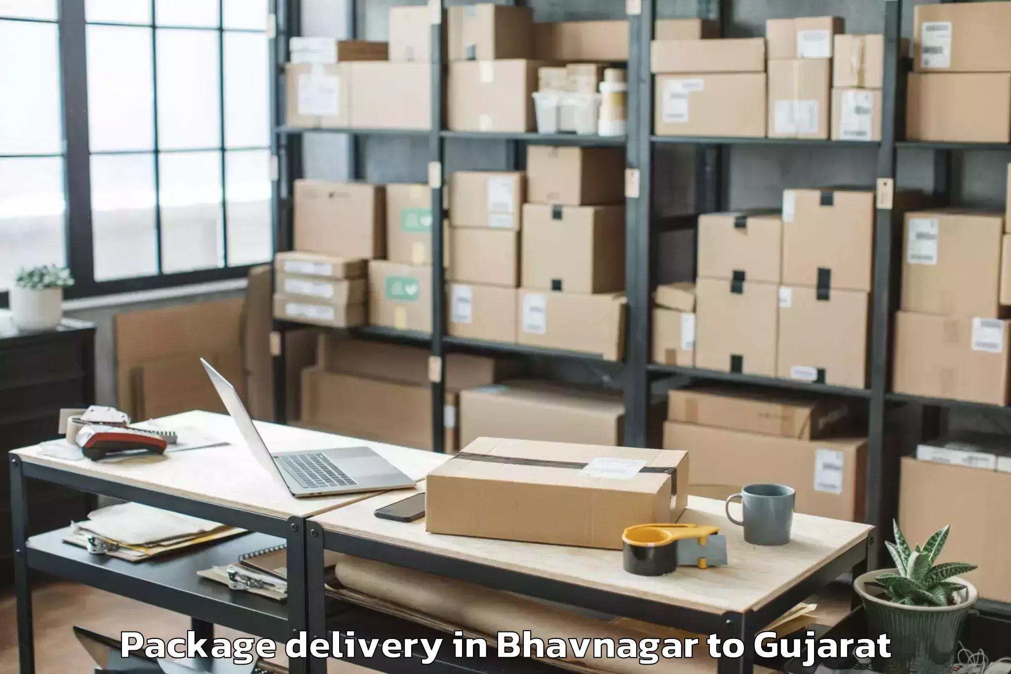 Easy Bhavnagar to Jhulasan Package Delivery Booking